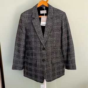 NWT Everlane Oversized Wool Blazer - Glen Plaid